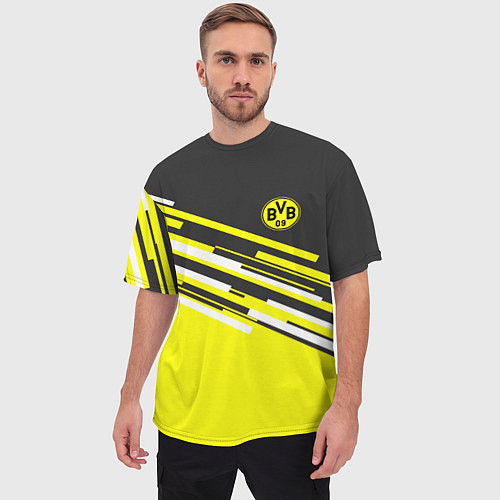 Мужская футболка оверсайз Borussia FC: Sport Line 2018 / 3D-принт – фото 3
