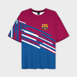 Футболка оверсайз мужская Barcelona FC: Sport Line 2018, цвет: 3D-принт
