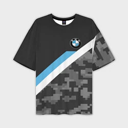 Мужская футболка оверсайз BMW: Pixel Military
