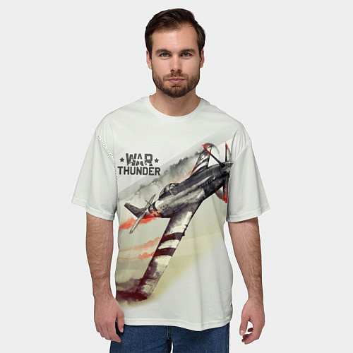 Мужская футболка оверсайз War Thunder / 3D-принт – фото 3