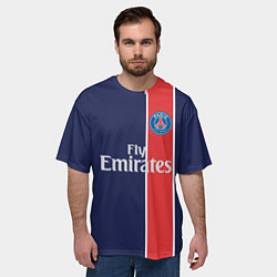 Футболка оверсайз мужская FC PSG: Original, цвет: 3D-принт — фото 2