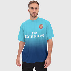 Футболка оверсайз мужская Arsenal FC: Blue Away 17/18, цвет: 3D-принт — фото 2