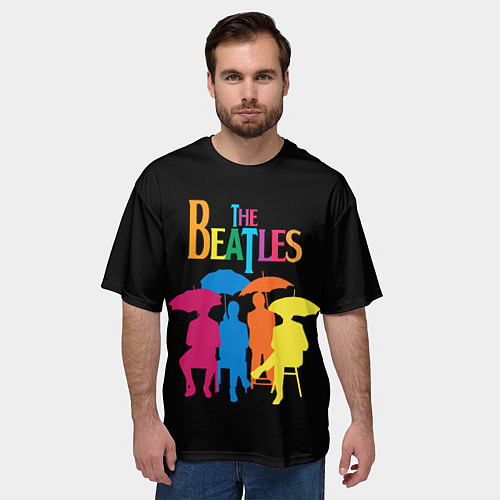 Мужская футболка оверсайз The Beatles: Colour Rain / 3D-принт – фото 3