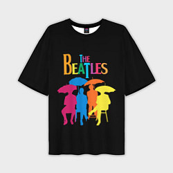 Футболка оверсайз мужская The Beatles: Colour Rain, цвет: 3D-принт