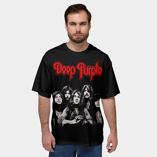 Мужская футболка оверсайз Deep Purple / 3D-принт – фото 3