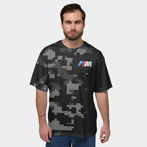 Мужская футболка оверсайз BMW БМВ / 3D-принт – фото 3