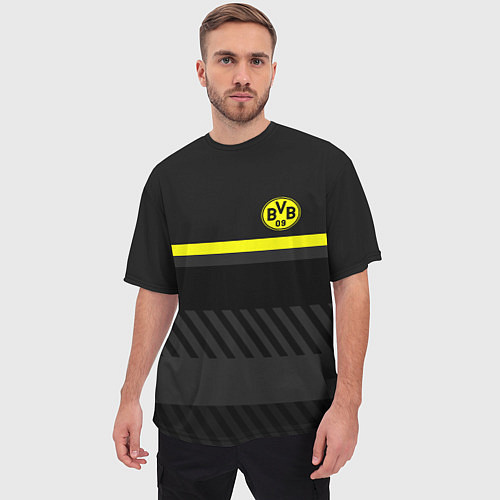 Мужская футболка оверсайз FC Borussia 2018 Original #3 / 3D-принт – фото 3