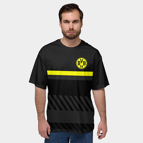 Мужская футболка оверсайз FC Borussia 2018 Original #3 / 3D-принт – фото 3