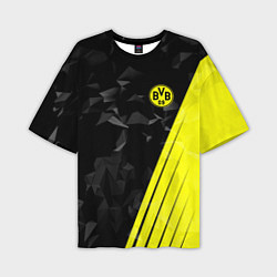 Футболка оверсайз мужская FC Borussia Dortmund: Abstract, цвет: 3D-принт