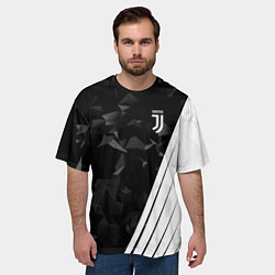 Футболка оверсайз мужская FC Juventus: Abstract, цвет: 3D-принт — фото 2