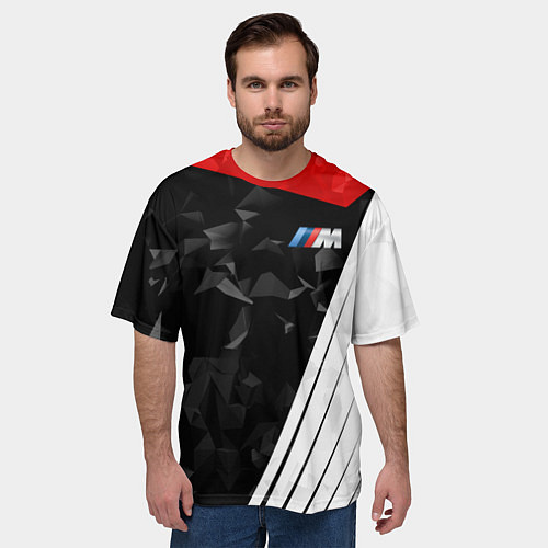 Мужская футболка оверсайз BMW M: Poly Sport / 3D-принт – фото 3