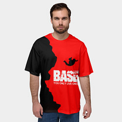 Футболка оверсайз мужская Base Jumping: B&R, цвет: 3D-принт — фото 2