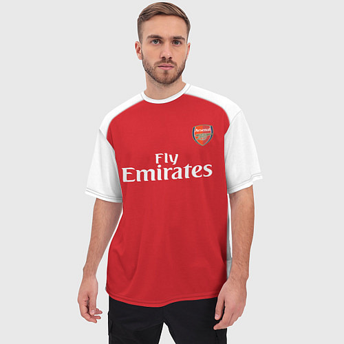 Мужская футболка оверсайз FC Arsenal: Henry Home 17/18 / 3D-принт – фото 3