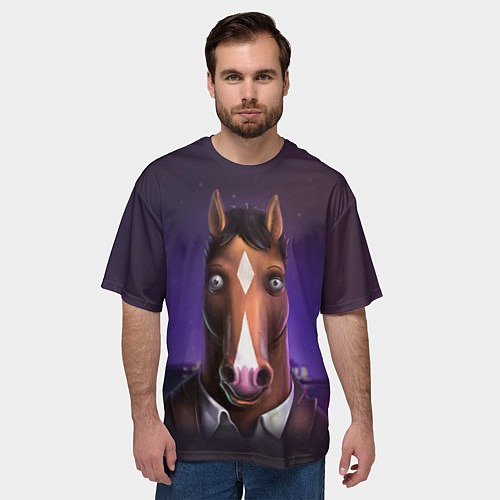 Мужская футболка оверсайз BoJack / 3D-принт – фото 3
