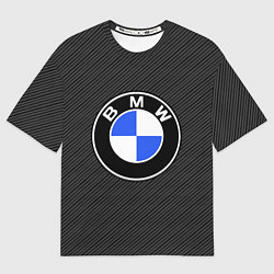 Футболка оверсайз мужская BMW CARBON БМВ КАРБОН, цвет: 3D-принт