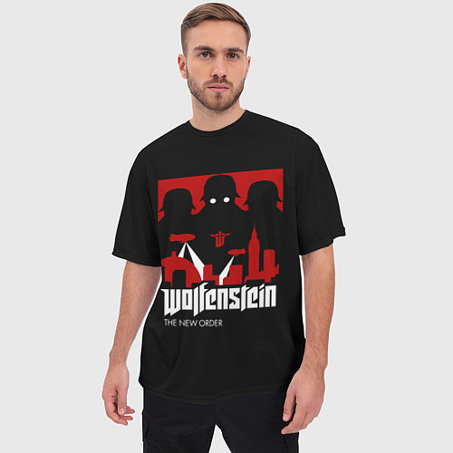 Мужская футболка оверсайз Wolfenstein: Nazi Soldiers / 3D-принт – фото 3