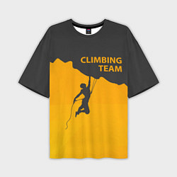 Футболка оверсайз мужская Climbing Team, цвет: 3D-принт