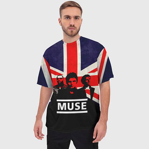 Мужская футболка оверсайз Muse UK / 3D-принт – фото 3