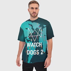 Футболка оверсайз мужская Watch Dogs 2: Network Hack, цвет: 3D-принт — фото 2