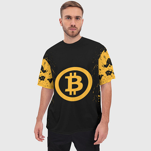 Мужская футболка оверсайз Bitcoin Master / 3D-принт – фото 3