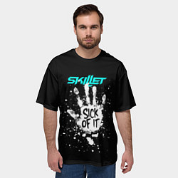 Футболка оверсайз мужская Skillet: Sick of it, цвет: 3D-принт — фото 2