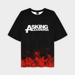 Мужская футболка оверсайз Asking Alexandria: Flame