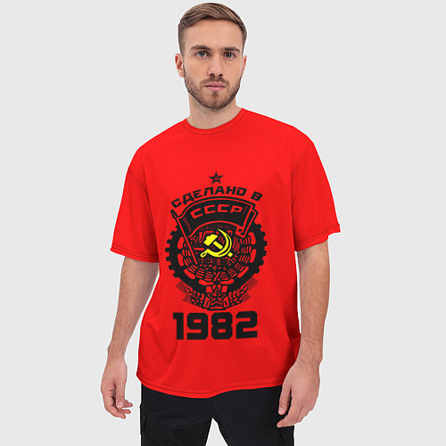 Мужская футболка оверсайз Сделано в СССР 1982 / 3D-принт – фото 3