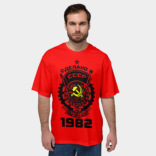 Мужская футболка оверсайз Сделано в СССР 1982 / 3D-принт – фото 3
