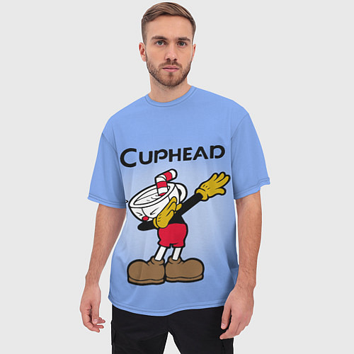 Мужская футболка оверсайз Cuphead Dab / 3D-принт – фото 3