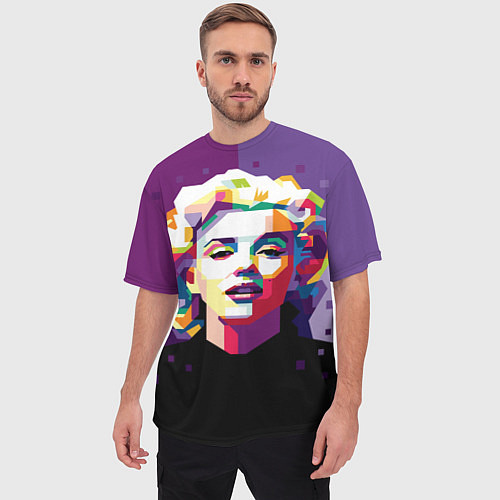 Мужская футболка оверсайз Marilyn Monroe / 3D-принт – фото 3