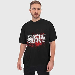 Футболка оверсайз мужская Suicide Silence Blood, цвет: 3D-принт — фото 2