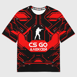Футболка оверсайз мужская CS:GO - Алексей, цвет: 3D-принт