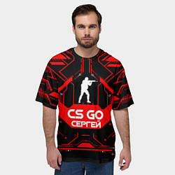 Футболка оверсайз мужская CS:GO - Сергей, цвет: 3D-принт — фото 2