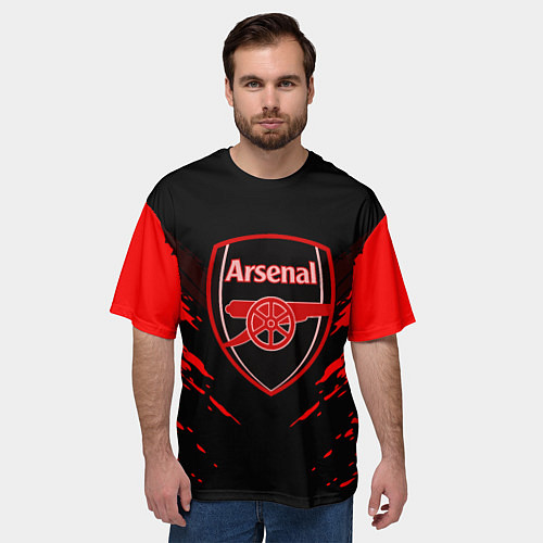 Мужская футболка оверсайз Arsenal FC: Sport Fashion / 3D-принт – фото 3
