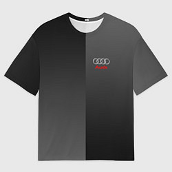 Футболка оверсайз мужская Audi: Metallic Style, цвет: 3D-принт