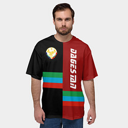 Футболка оверсайз мужская Dagestan, цвет: 3D-принт — фото 2