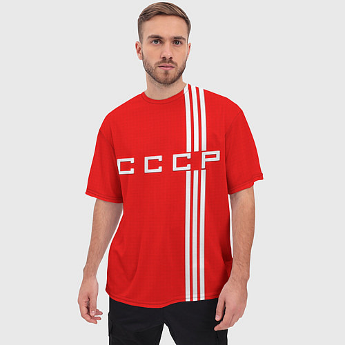 Мужская футболка оверсайз Cборная СССР / 3D-принт – фото 3