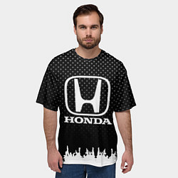 Футболка оверсайз мужская Honda: Black Side, цвет: 3D-принт — фото 2