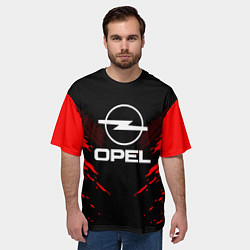 Футболка оверсайз мужская Opel: Red Anger, цвет: 3D-принт — фото 2