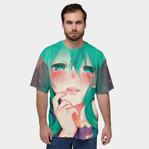 Мужская футболка оверсайз Miku Ahegao / 3D-принт – фото 3