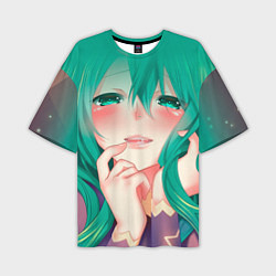 Мужская футболка оверсайз Miku Ahegao