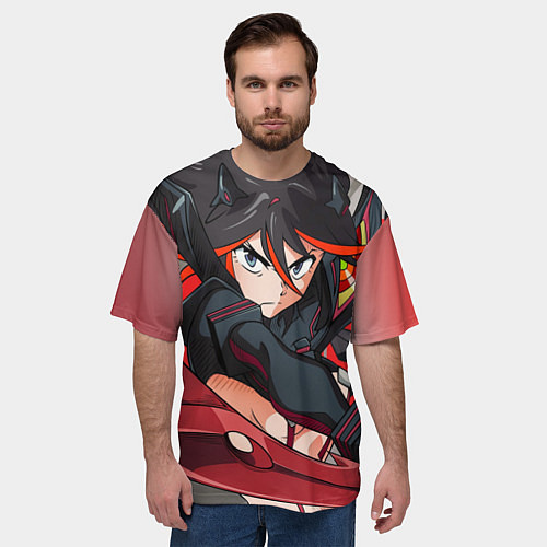 Мужская футболка оверсайз Рюко / 3D-принт – фото 3