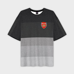 Мужская футболка оверсайз ФК Арсенал: Серый стиль