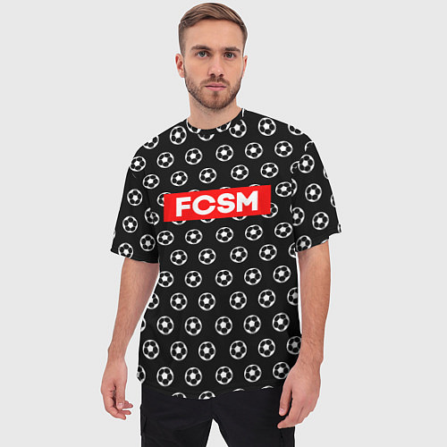 Мужская футболка оверсайз FCSM Supreme / 3D-принт – фото 3