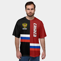 Футболка оверсайз мужская Crimea, Russia, цвет: 3D-принт — фото 2