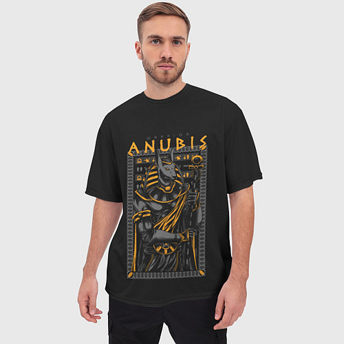 Мужская футболка оверсайз Anubis / 3D-принт – фото 3