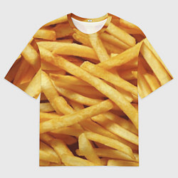 Футболка оверсайз мужская Картофель фри, цвет: 3D-принт