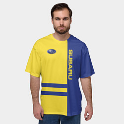 Футболка оверсайз мужская Subaru, цвет: 3D-принт — фото 2