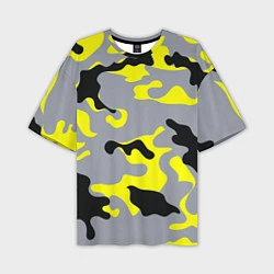Мужская футболка оверсайз Yellow & Grey Camouflage
