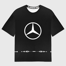 Мужская футболка оверсайз Mercedes: Black Abstract